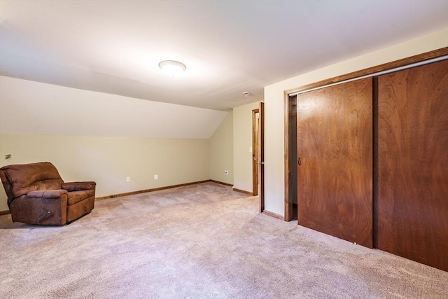 53 Greenleaf Dr, Hampden, MA 01036 - additional living space featuring light carpet, baseboards, and vaulted ceiling