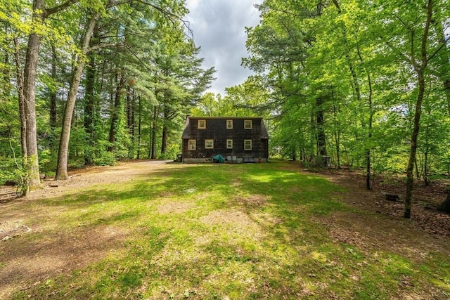 53 Greenleaf Dr, Hampden, MA 01036 - view of grassy yard featuring a wooded view