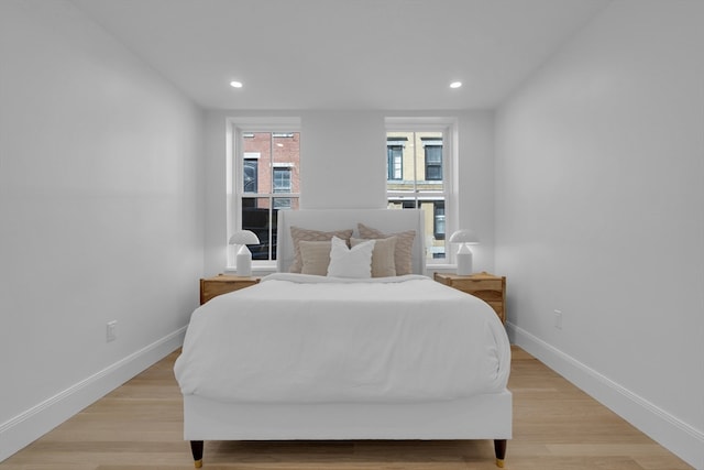 bedroom featuring light hardwood / wood-style flooring