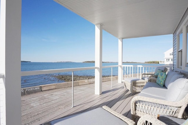 119 Fort Point Rd, Weymouth, MA 02191 - balcony featuring a water view