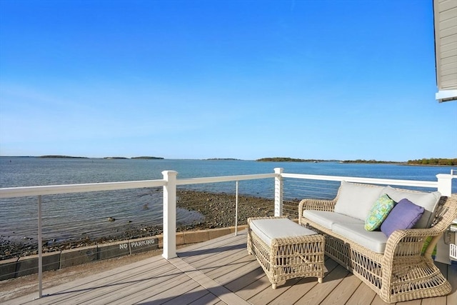 119 Fort Point Rd, Weymouth, MA 02191 - deck featuring a water view