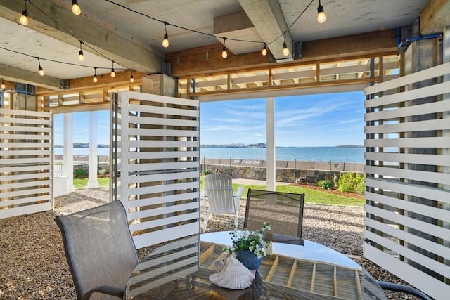 119 Fort Point Rd, Weymouth, MA 02191 - view of patio with a water view