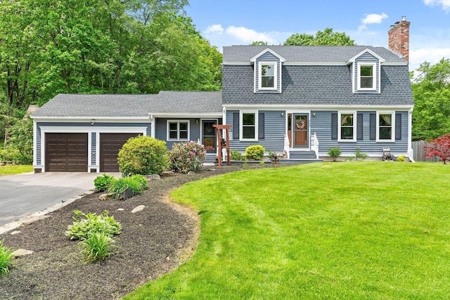 906 Clark St, Gardner, MA 01440 - dutch colonial with driveway, a garage, a chimney, and a shingled roof