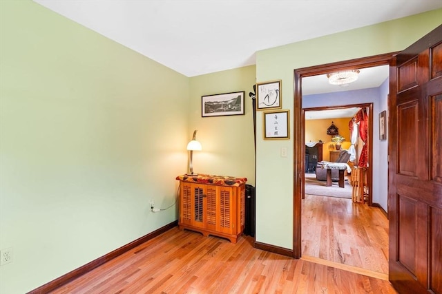 906 Clark St, Gardner, MA 01440 - hall featuring light wood-style floors and baseboards