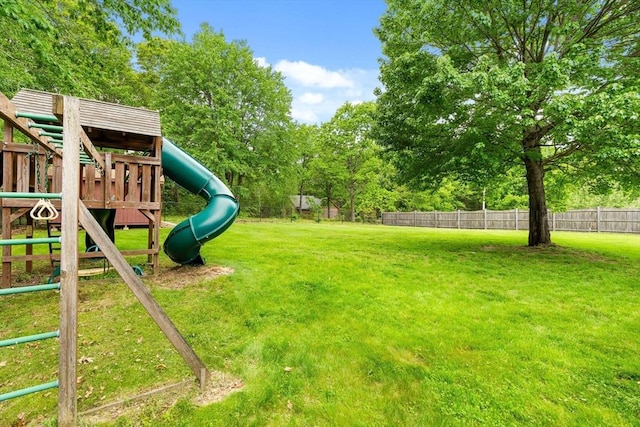906 Clark St, Gardner, MA 01440 - view of yard with a playground and view of scattered trees