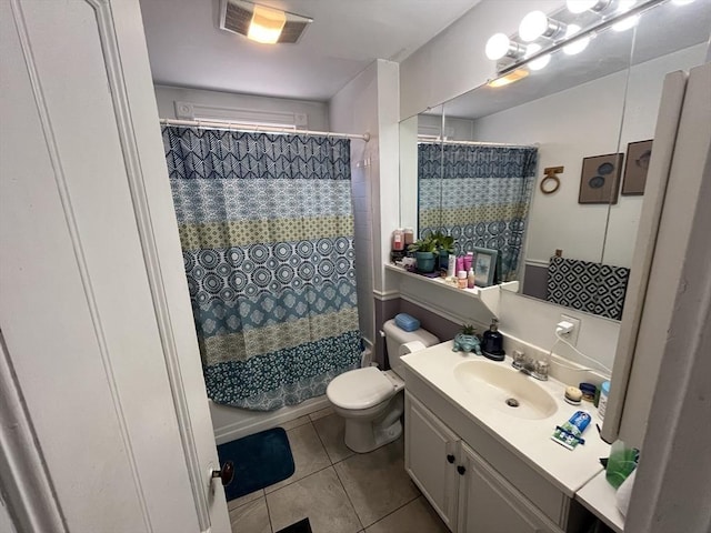 5-7 Prescott Pl, Boston, MA 02134 - bathroom with tile patterned floors, vanity, and a shower with curtain