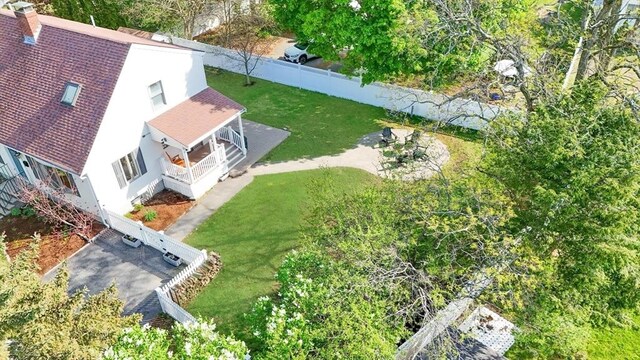 view of subject property