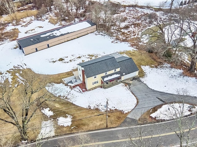 view of snowy aerial view