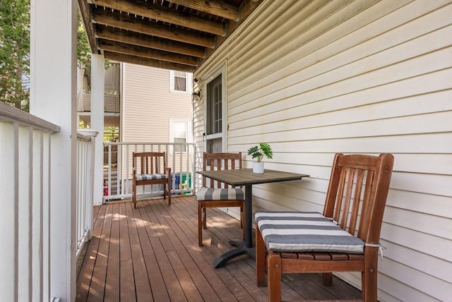 view of wooden deck