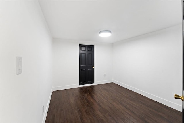 empty room featuring dark hardwood / wood-style floors