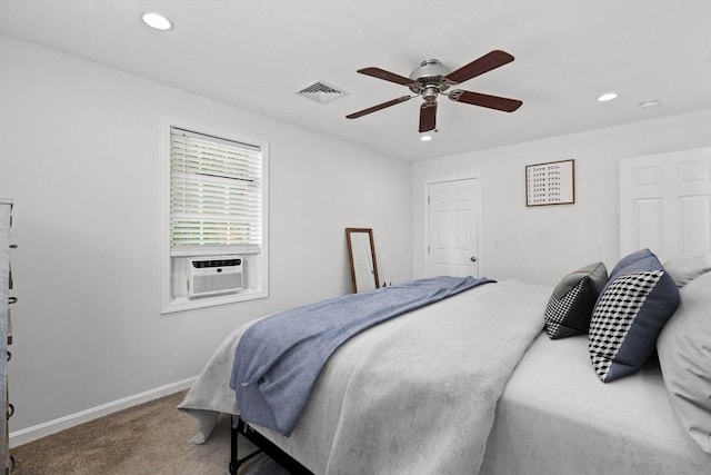 189 Progresso Ave, Woonsocket, RI 02895 - carpeted bedroom featuring recessed lighting, cooling unit, and ceiling fan