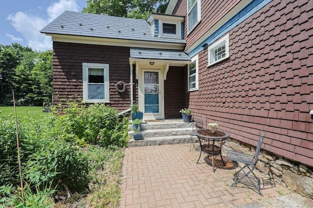 14 Baker St, Foxboro, MA 02035 - view of exterior entry with a patio