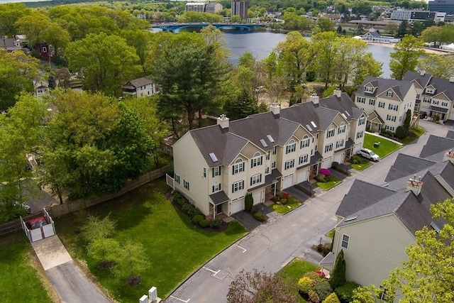 bird's eye view of a large body of water