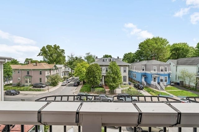 balcony with a residential view