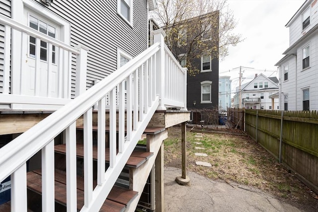 view of stairs