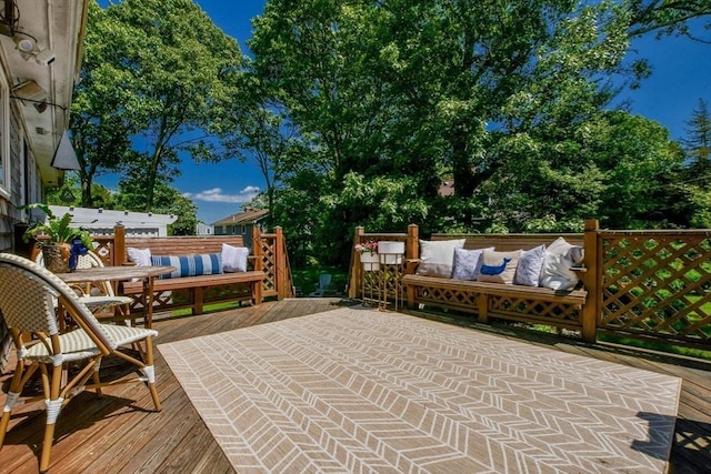 8 Highland View Ave, Mattapoisett, MA 02739 - wooden deck featuring an outdoor living space