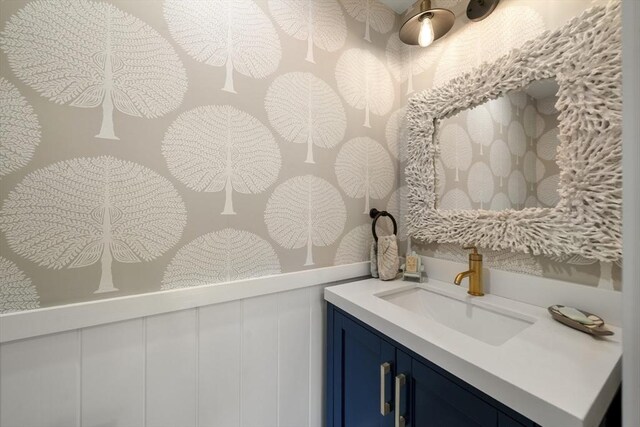 16 Walking Stick, Plymouth, MA 02360 - bathroom with vanity and a decorative wall