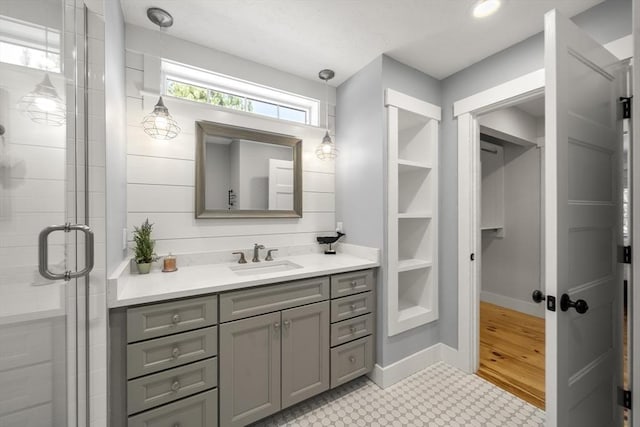 16 Walking Stick, Plymouth, MA 02360 - bathroom with vanity and a shower stall