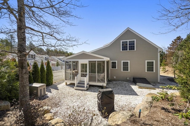 16 Walking Stick, Plymouth, MA 02360 - back of house featuring a sunroom