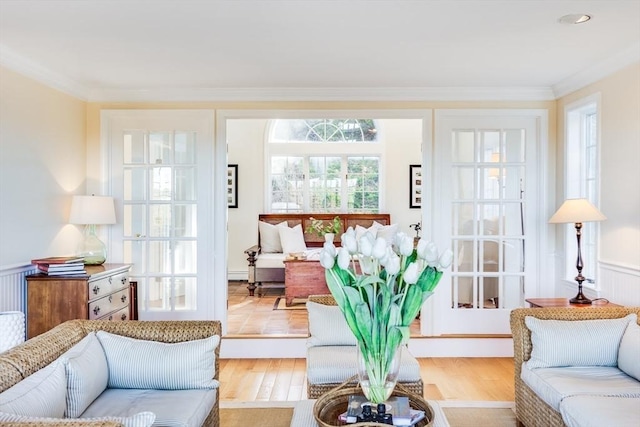 6 Snow Way, Orleans, MA 02653 - living room with wood finished floors and crown molding