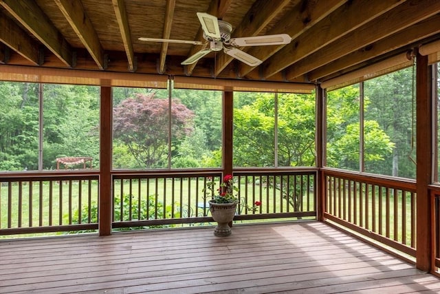 29 Miscoe Rd, Mendon, MA 01756 - unfurnished sunroom featuring a ceiling fan