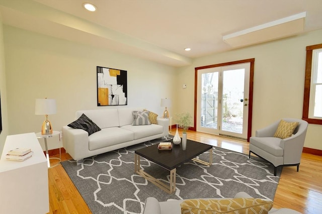 39 Bellis Cir Unit E, Cambridge, MA 02140 - living area featuring recessed lighting and wood finished floors