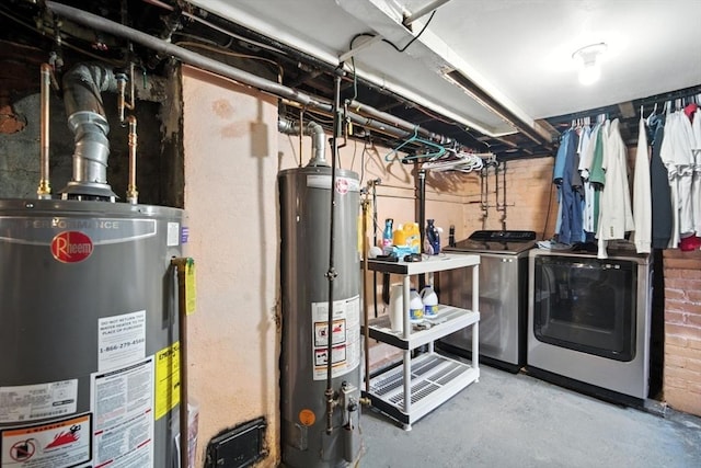 16 Laurel St, Springfield, MA 01107 - unfinished basement with water heater and washer and dryer