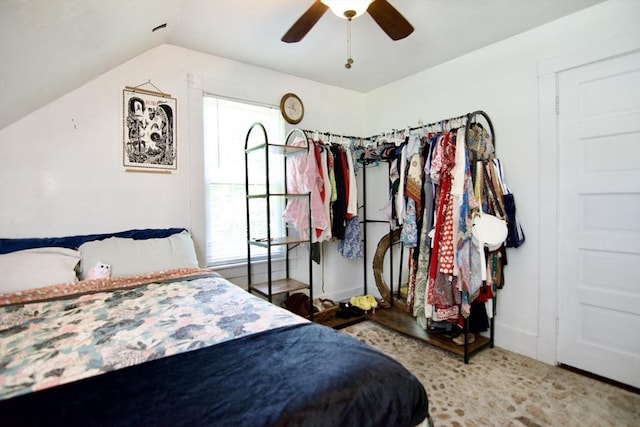 31 E St, Stafford, CT 06076 - bedroom with lofted ceiling and a ceiling fan