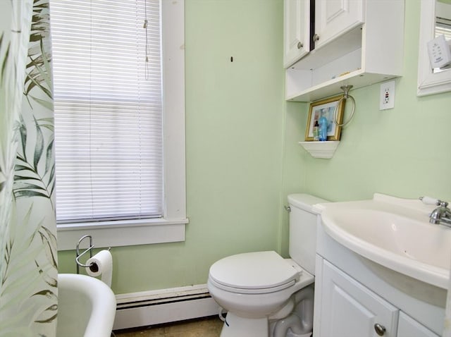 31 E St, Stafford, CT 06076 - bathroom with a baseboard radiator and vanity