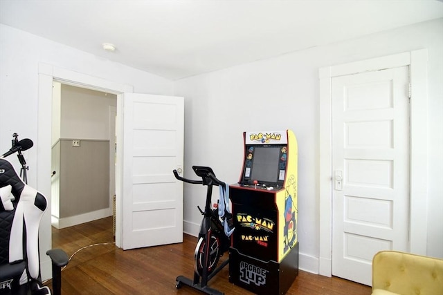 31 E St, Stafford, CT 06076 - workout room featuring wood finished floors and baseboards