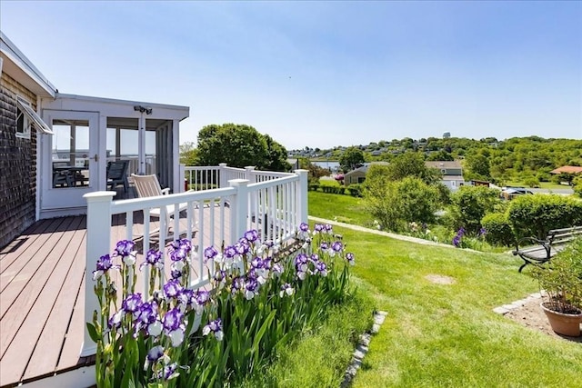 113 N Ridge Rd, Ipswich, MA 01938 - view of grassy yard featuring a wooden deck
