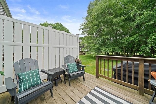 547 Washington St Unit B13, Pembroke, MA 02359 - deck with area for grilling and a yard