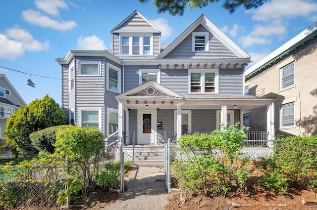 view of front of home featuring covered porch