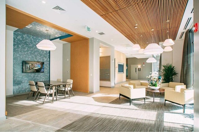 community lobby featuring visible vents