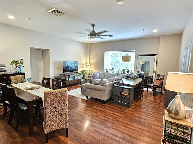 48 Phillips Rd Unit 14, Holden, MA 01520 - living area with wood finished floors, ceiling fan, and recessed lighting
