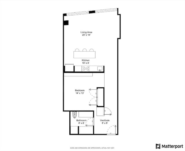 1313 Washington St Unit 309, Boston, MA 02118 - view of floor plan / room layout