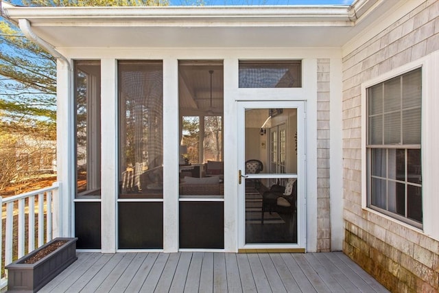 view of doorway to property