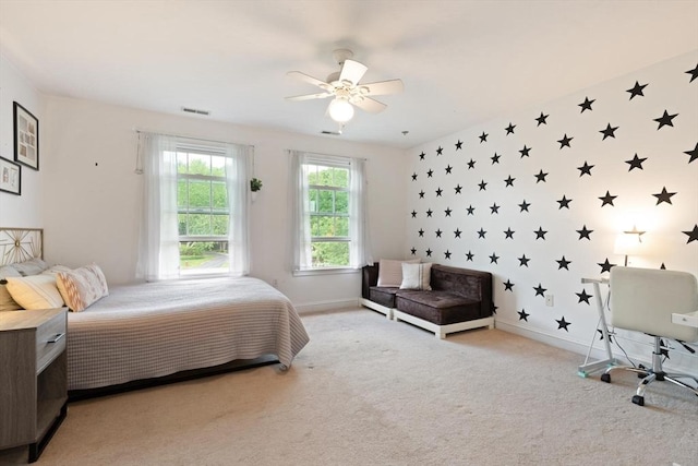 45 Anselm Way, Sudbury, MA 01776 - bedroom with light colored carpet, baseboards, and a ceiling fan