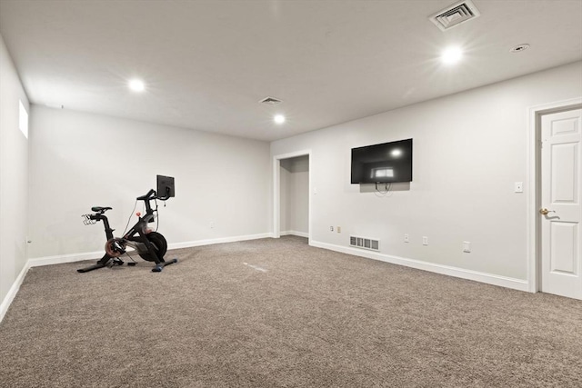 45 Anselm Way, Sudbury, MA 01776 - workout room with carpet, baseboards, and recessed lighting