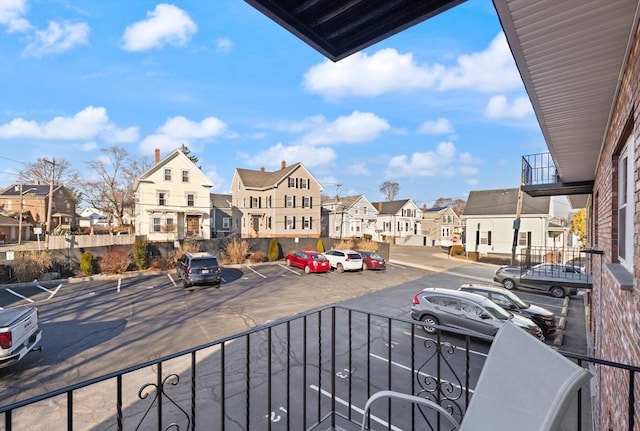 balcony with a residential view