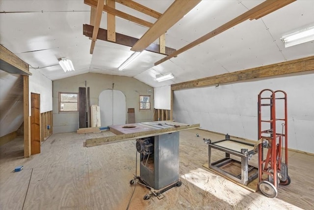 bonus room with lofted ceiling