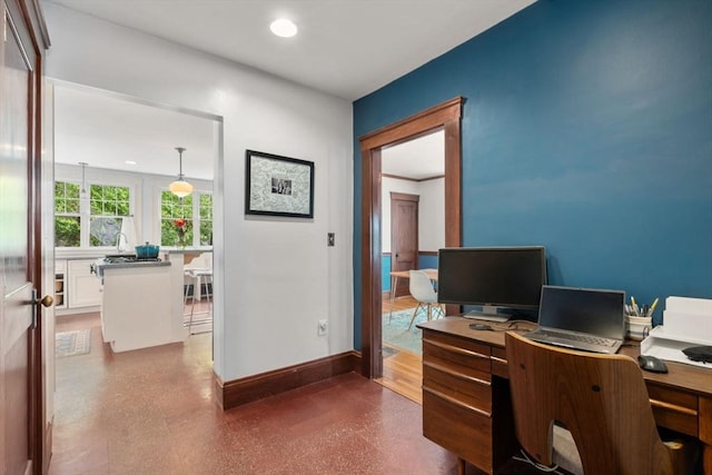 41 Bancroft St, Watertown, MA 02472 - office featuring baseboards and recessed lighting