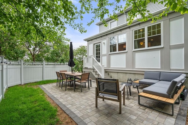 41 Bancroft St, Watertown, MA 02472 - view of patio featuring outdoor lounge area