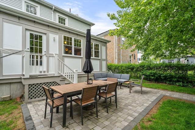 41 Bancroft St, Watertown, MA 02472 - view of patio with outdoor dining space and outdoor lounge area