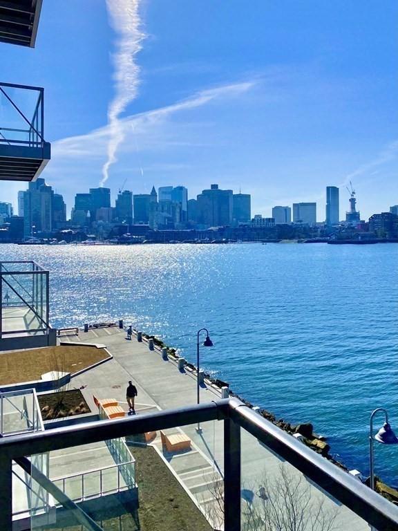 view of water feature with a view of city