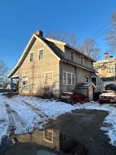 view of snowy exterior