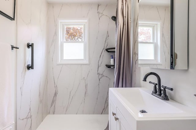 120 Litchfield Pines Dr Unit A, Leominster, MA 01453 - bathroom with a marble finish shower and vanity
