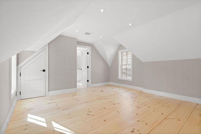 540 S Orleans, Orleans, MA 02653 - additional living space with hardwood / wood-style flooring, baseboards, and vaulted ceiling