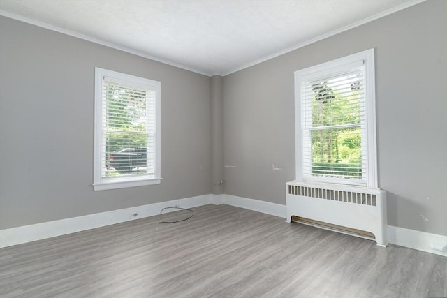1 Commonwealth Ave, Sturbridge, MA 01518 - spare room with radiator, ornamental molding, and wood finished floors