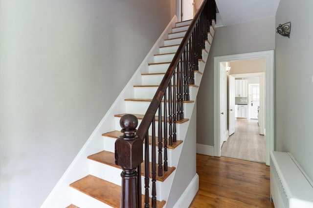 1 Commonwealth Ave, Sturbridge, MA 01518 - staircase with wood-type flooring and baseboards
